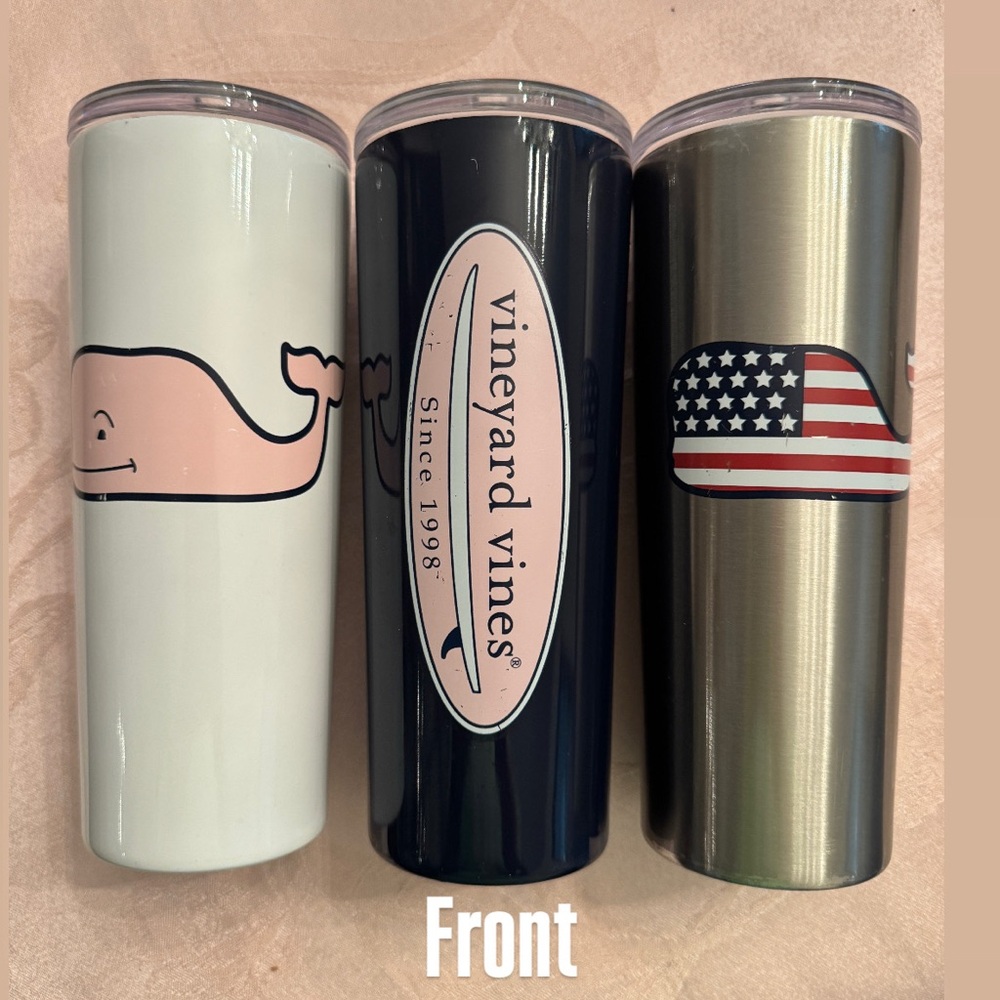 3 Vineyard Vines for Target 22.5 ounce stainless steel tritan